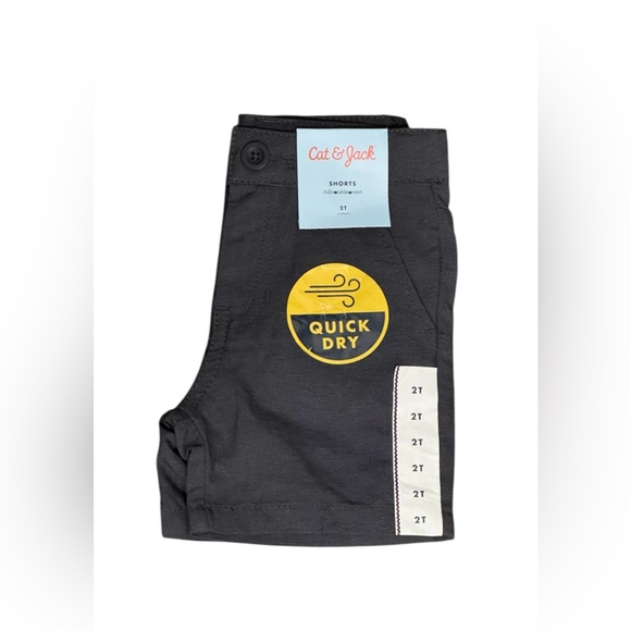 Cat & Jack Quick Dry Shorts - Dark Gray, size 2T US kids - Picture 1 of 3